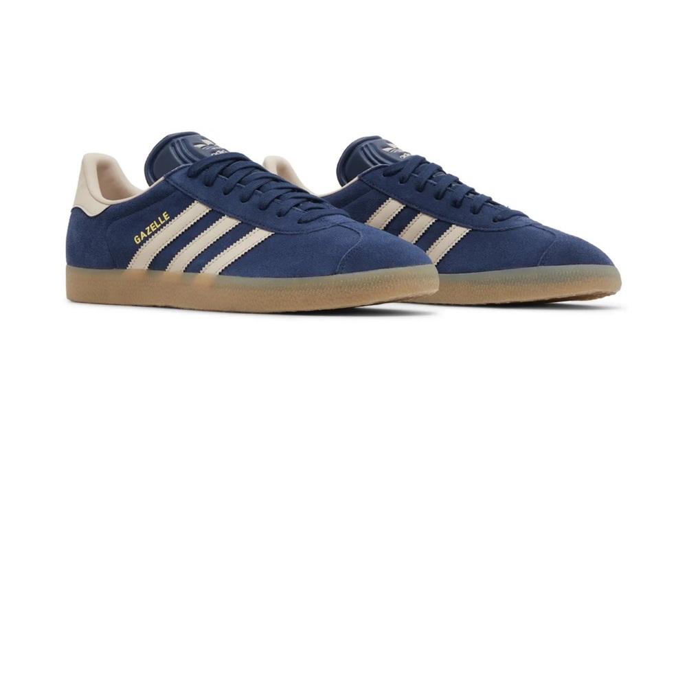 Adidas Navy and Beige Gazelle Sneakers